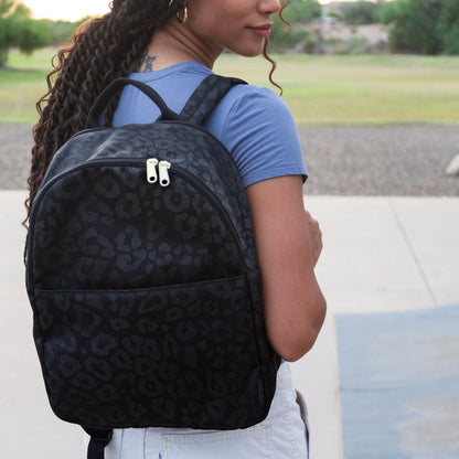 Backpack - Black Leopard