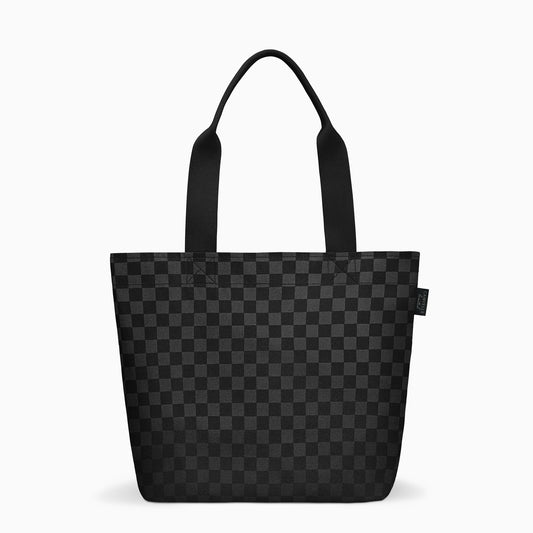 Carryall Tote - Black Checkered