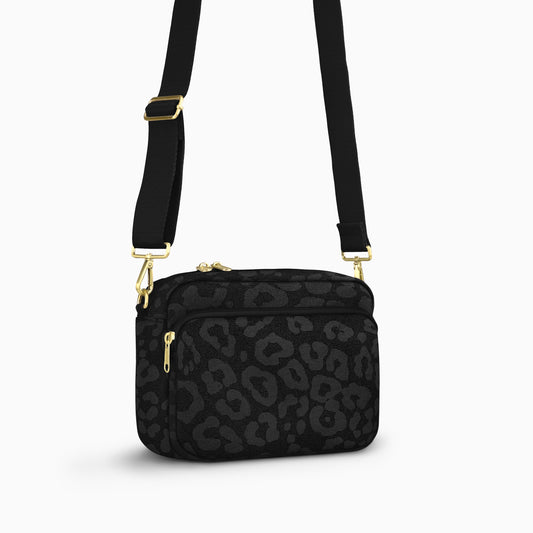 Crossbody Bag - Black Leopard