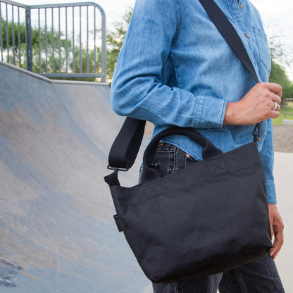 Crossbody Tote - Black + Black Hardware