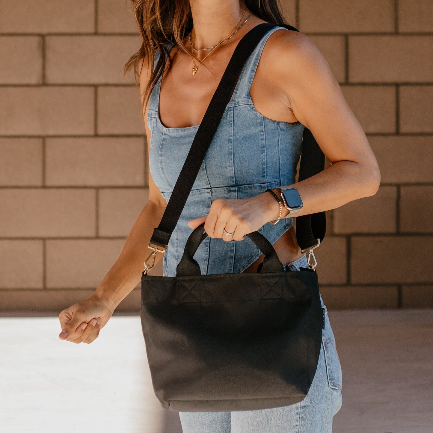 Crossbody Tote - Black