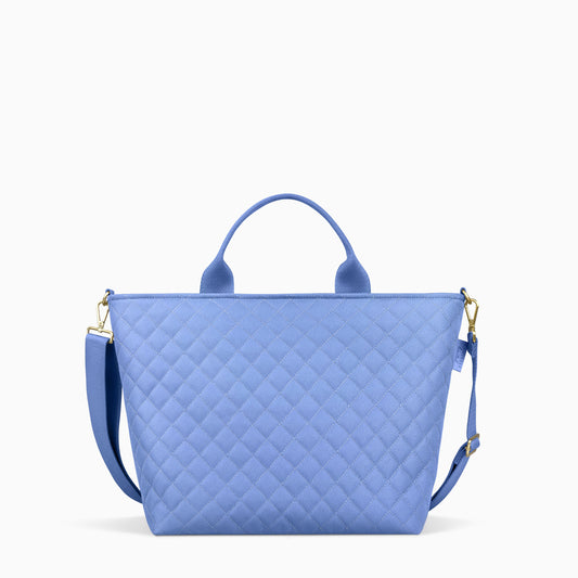 Crossbody Tote - Quilted Cornflower Blue