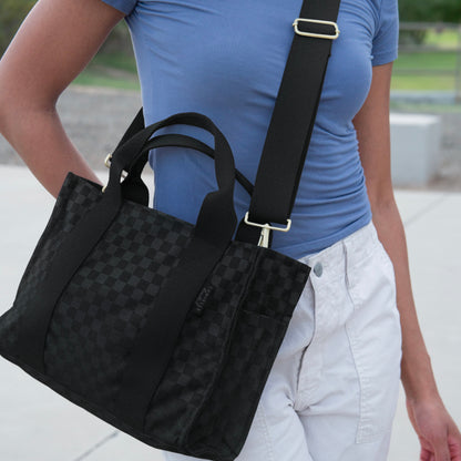 Everyday Tote - Black Checkered