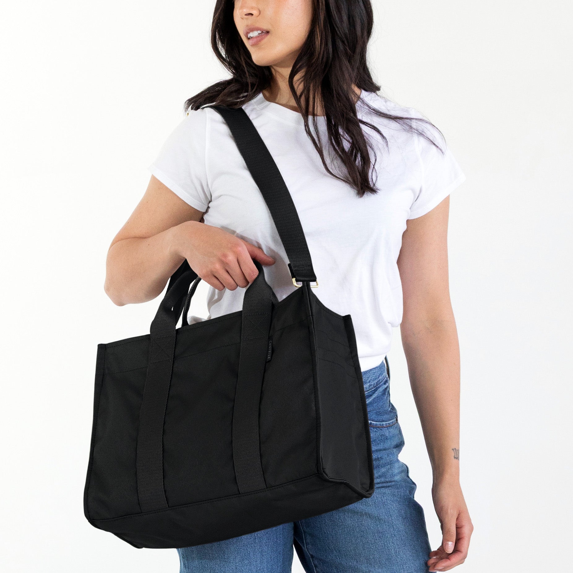 Sale Boxy Crossbody Tote – Machine Washable – Canvelle