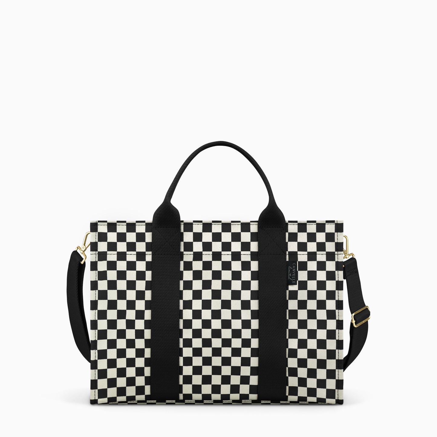 Everyday Tote - Black + White Checkered