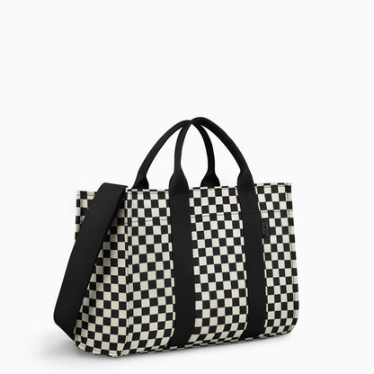 Everyday Tote - Black + White Checkered