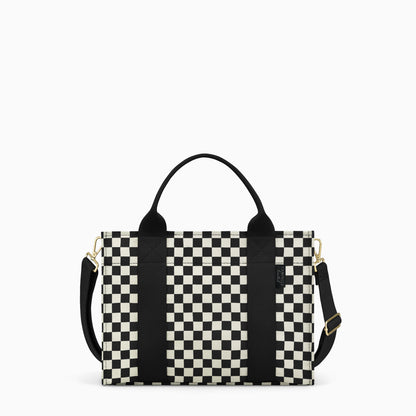 Everyday Tote - Black + White Checkered