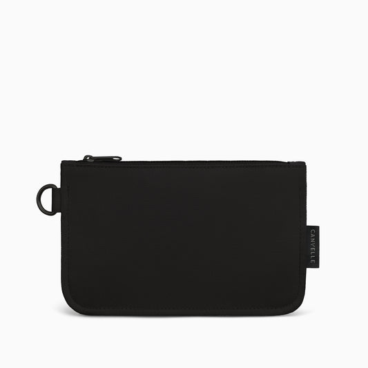 Flat Pouch - Black + Black Hardware