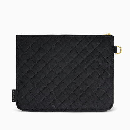 Flat Pouch - Quilted Black