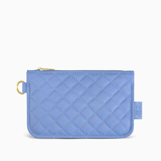 Flat Pouch - Quilted Cornflower Blue