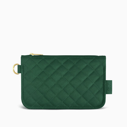 Flat Pouch - Quilted Hunter Green