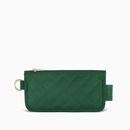 Flat Pouch - Quilted Hunter Green