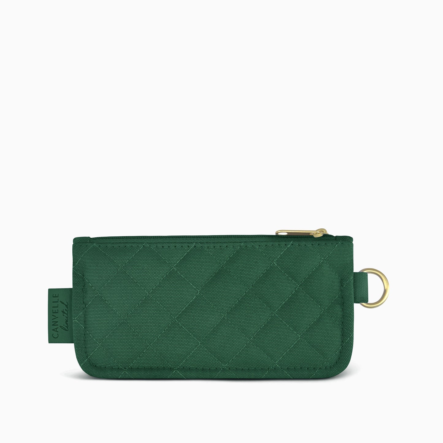 Flat Pouch - Quilted Hunter Green