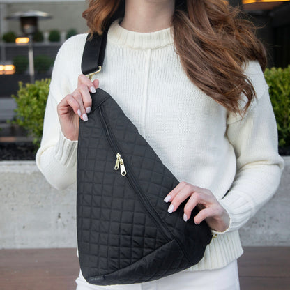 Sling Bag - Quilted Black