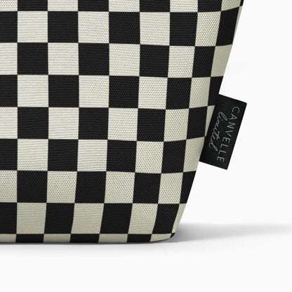 Everyday Tote - Black + White Checkered