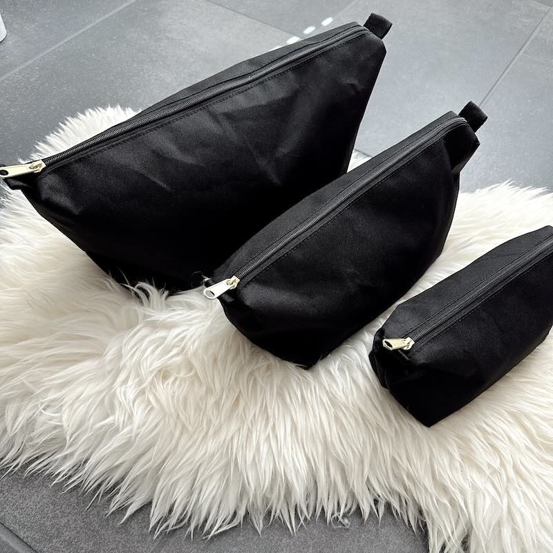Black Toiletry Pouches