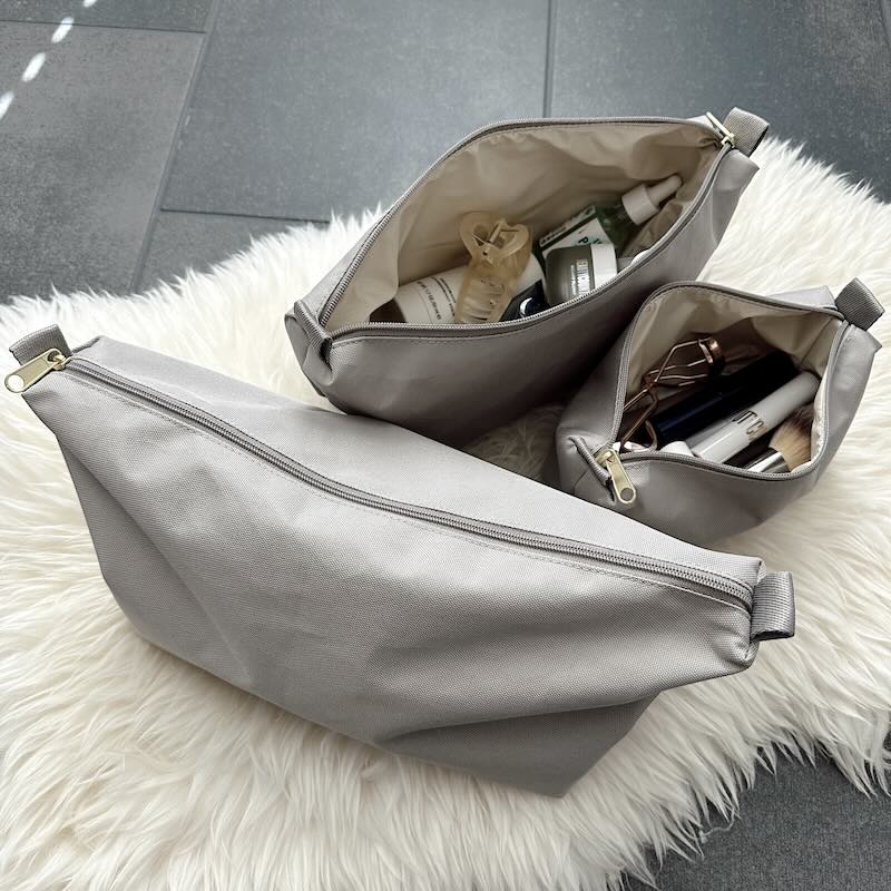 Grey Toiletry Pouches