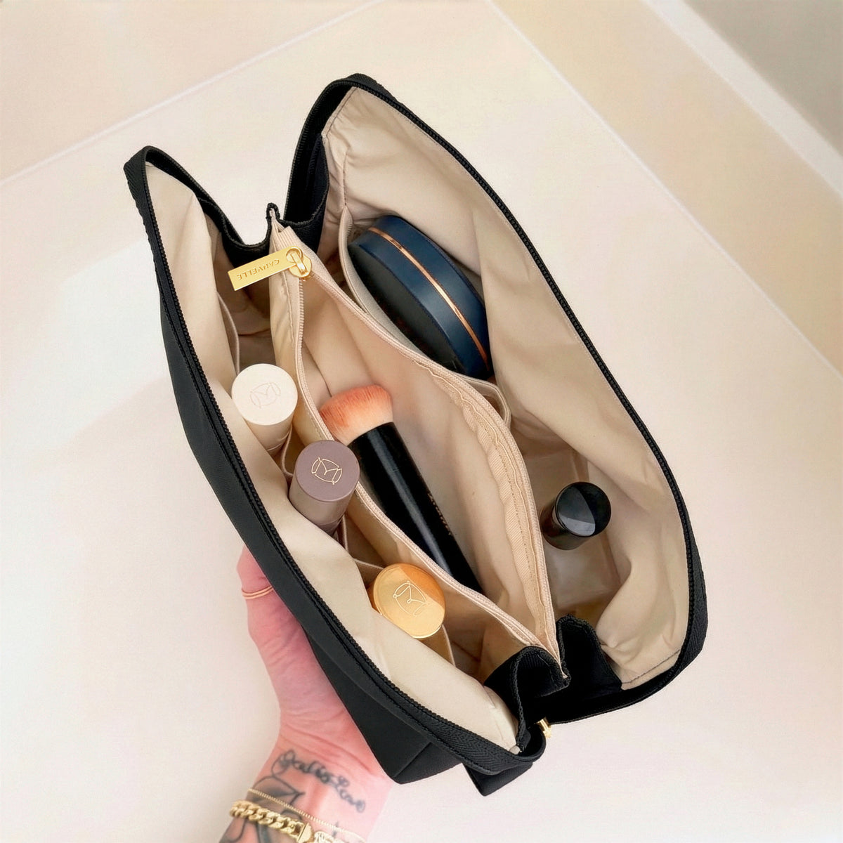 Machine Washable Travel Toiletry Bag - Large, Fits Full-Size Toiletries