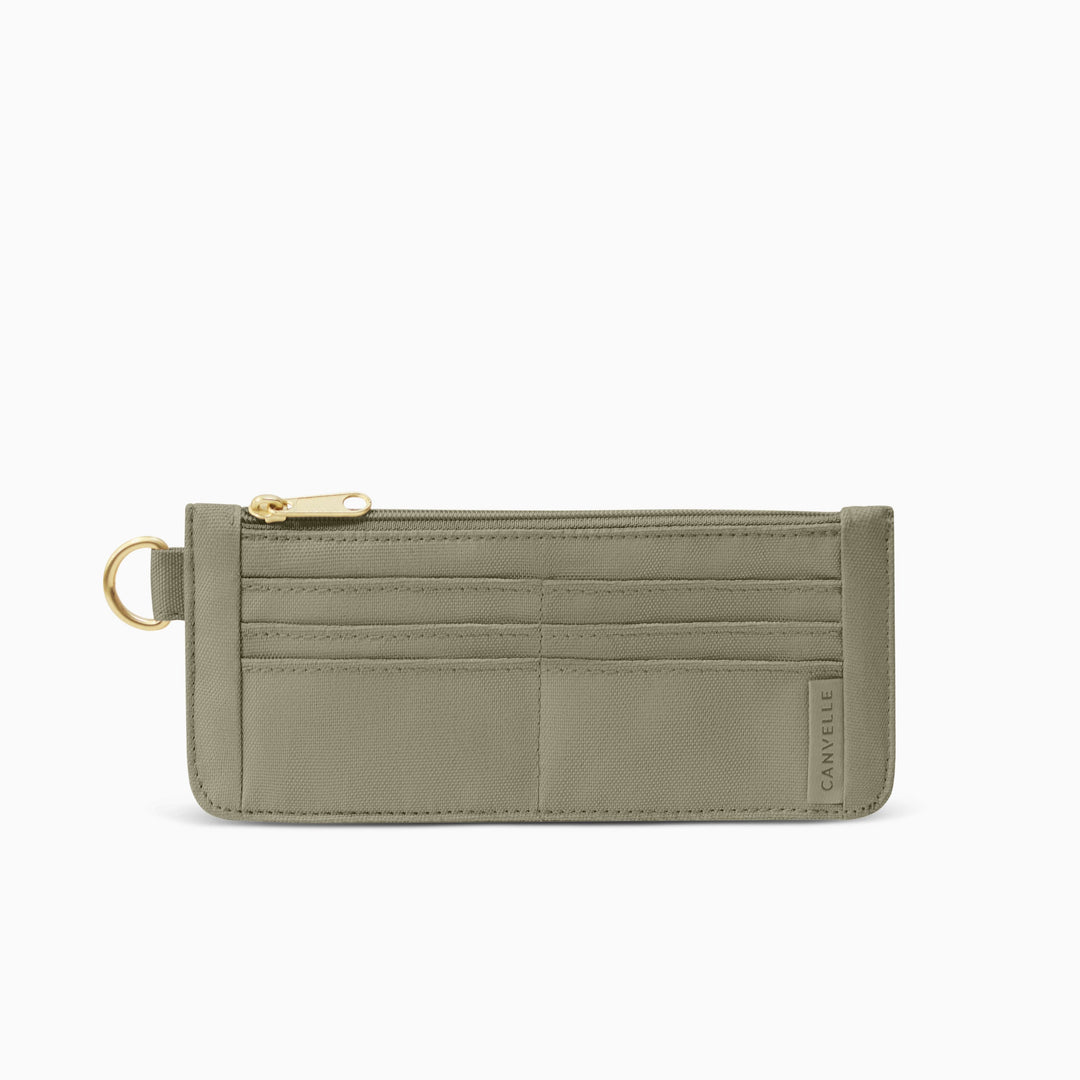 Canvelle Slim Wallet with Phone Pocket - Canvas - Olive Green - Formerly Logan + Lenora